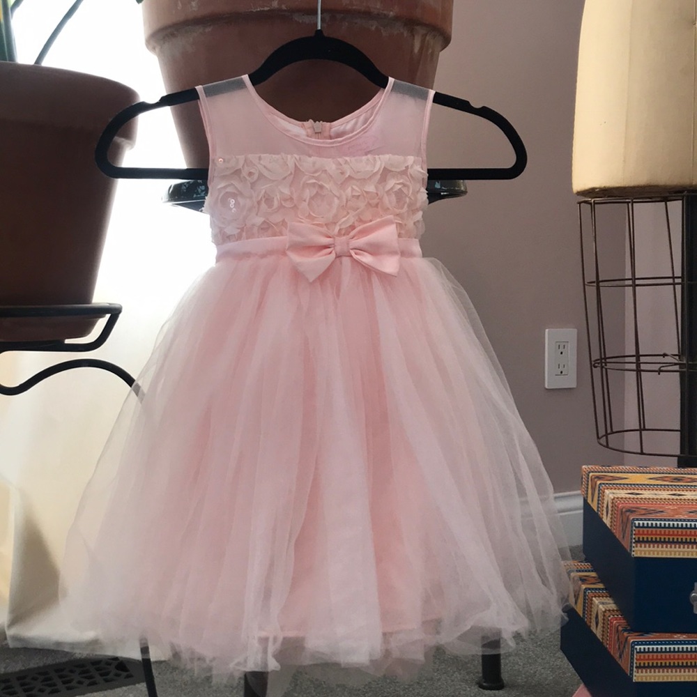 Blush flower girl dress